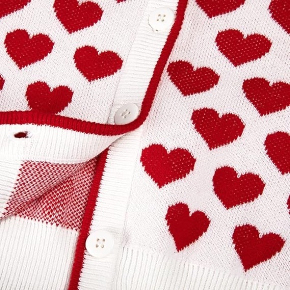 Kid Nation Girls Heart Sweater (Cardigan) With Ruffle - Picture 6 of 6